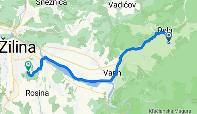 From Belá to Zilina