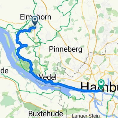 Route nach Hamburg