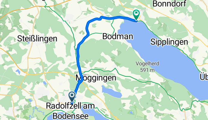 Schützenstraße, Radolfzell am Bodensee nach Parkstraße, Bodman-Ludwigshafen