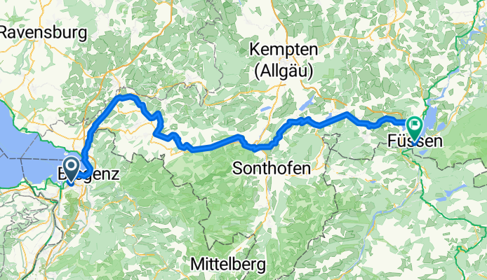 Eschlestraße, Hard nach Lechhalde, Füssen