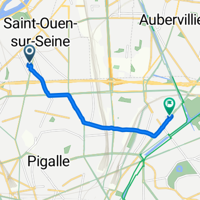 Rue Garibaldi, Saint-Ouen-sur-Seine to Avenue de Flandre, Paris