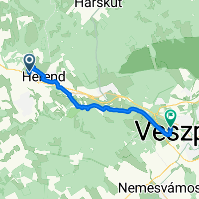 Diófa utca, Herend nach Veszprémvölgyi utca, Veszprém