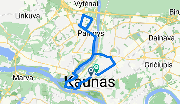 Route in Kaunas