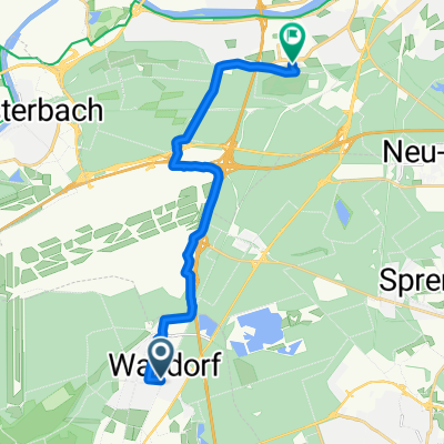 Farmstraße, Mörfelden-Walldorf nach Lyoner Straße, Frankfurt am Main