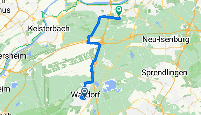 Farmstraße, Mörfelden-Walldorf nach Lyoner Straße, Frankfurt am Main
