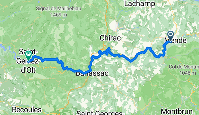 From Mende to Saint-Geniez-d'Olt-et-d'Aubrac