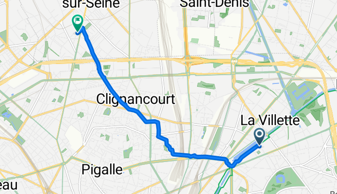 Quai de la Loire, Paris to Rue Garibaldi, Saint-Ouen-sur-Seine