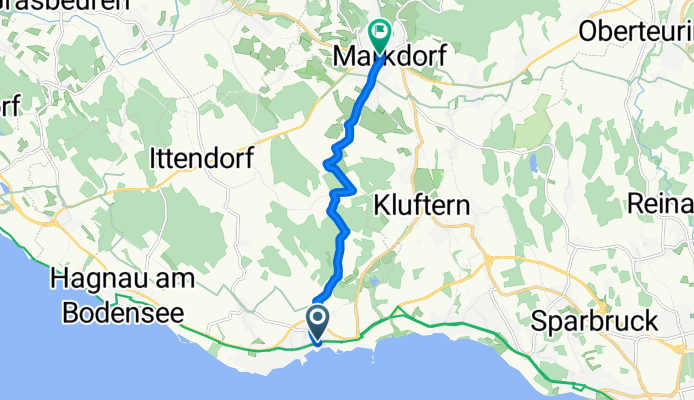 Seestraße Ost, Immenstaad am Bodensee nach Hauptstraße, Markdorf