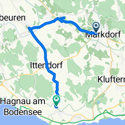 Hauptstraße, Markdorf nach Kirchberger Straße, Immenstaad am Bodensee