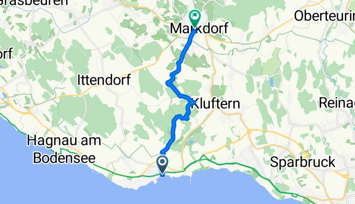 Kniebachweg, Immenstaad am Bodensee nach Hauptstraße, Markdorf