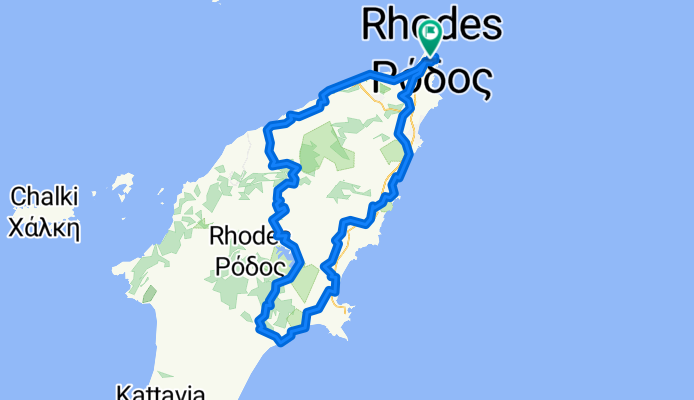Route in Rhodos