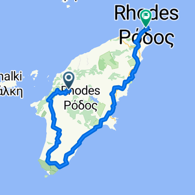 Route in Rhodos