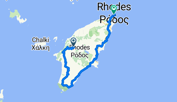 Route in Rhodos