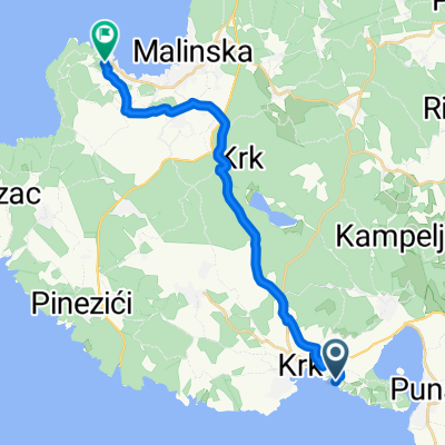 Ulica Narodnog Preporoda, Krk naar Porat