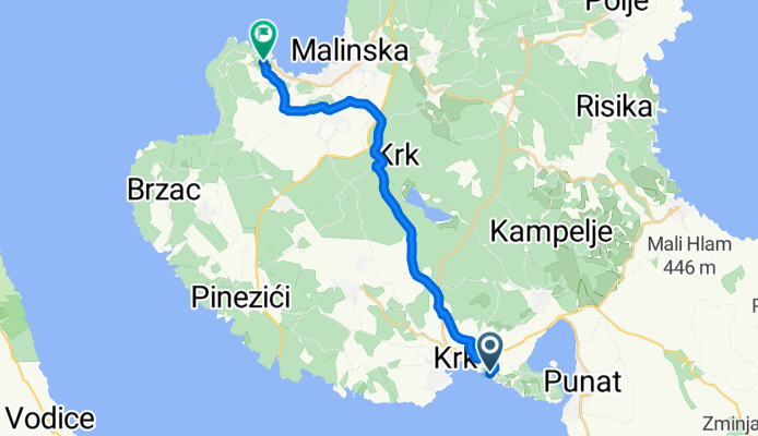 Ulica Narodnog Preporoda, Krk naar Porat