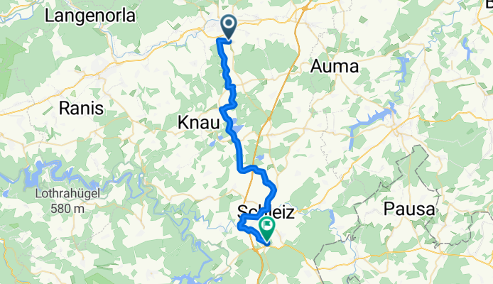 Schleizer Straße, Neustadt an der Orla nach Heinrichsruh, Schleiz