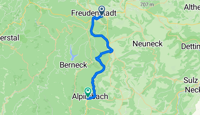 Freudenstadt to Krähenbadstraße