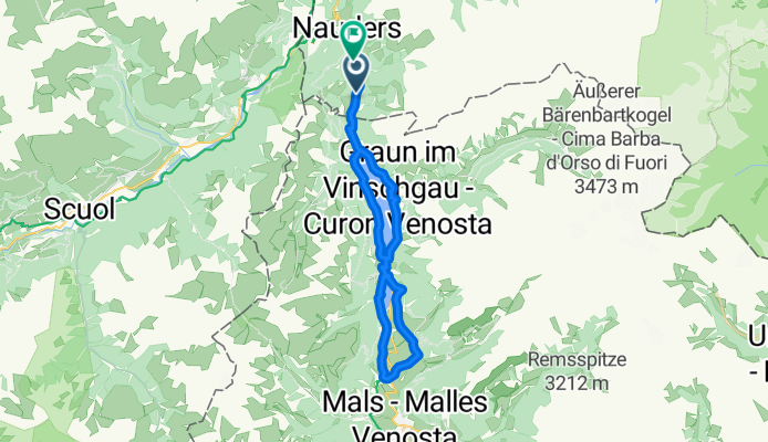 Fuhrmannsloch, Nauders nach Reschenstraße, Nauders