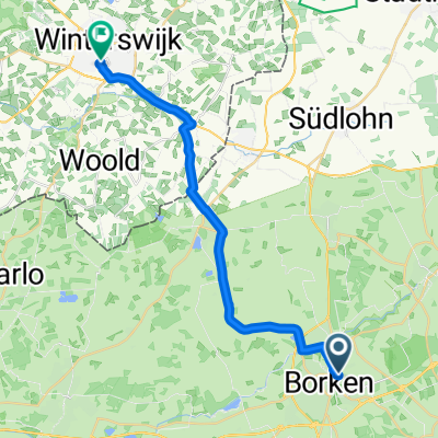 Bahnhofstraße, Borken nach Dingstraat, Winterswijk