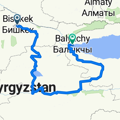 Chuy Avenue, Bishkek to Кулакунова, Balykchy