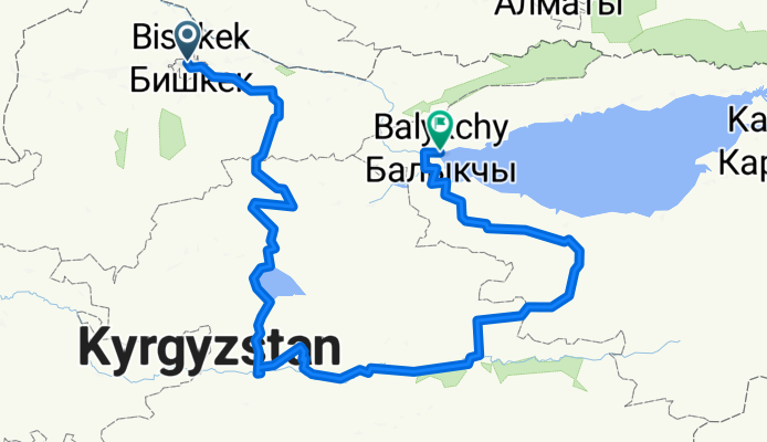 Chuy Avenue, Bishkek to Кулакунова, Balykchy