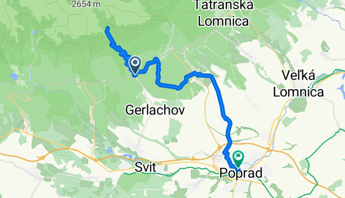 Tatranská Polianka - Sliezský dom- Nová  Lesná-Veľký Slavkov  -Poprad Zruby - Poprad