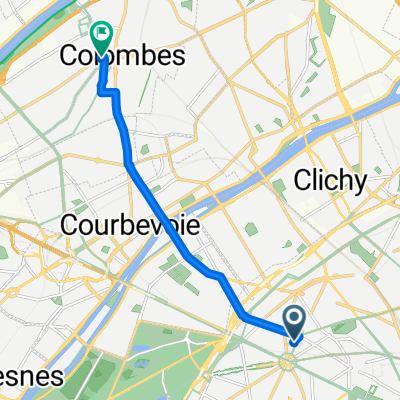 Rue de l'Étoile, Paris à Rue Gabriel Péri, Colombes