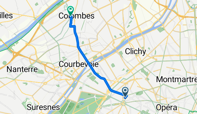 Rue de l'Étoile, Paris à Rue Gabriel Péri, Colombes