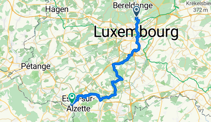 Rue de Beggen, Luxemburg nach An der Schmelz, Esch an der Alzette