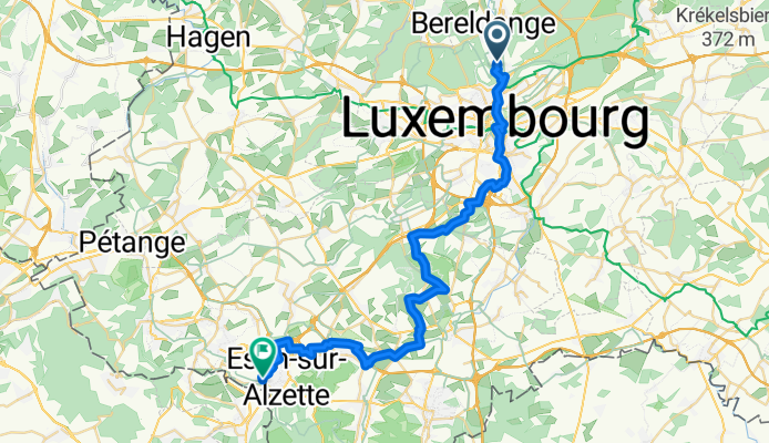 Rue de Beggen, Luxemburg nach An der Schmelz, Esch an der Alzette