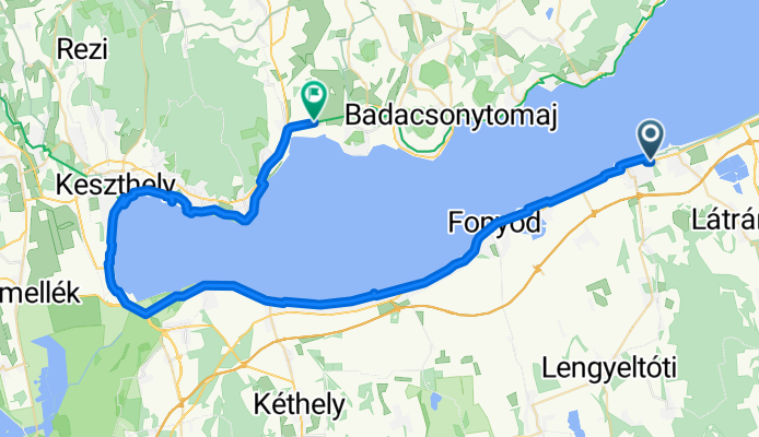 Erdősor utca, Balatonlelle - 71-es főút, Szigliget