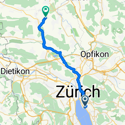 Heimatstrasse, Zürich to Dielsdorferstrasse, Dielsdorf