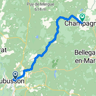 Rue des Fusillés, Aubusson to Rue de la Marche, Champagnat