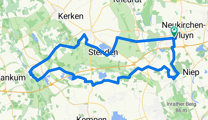 Ina-Seidel-Straße 19, Neukirchen-Vluyn nach Ina-Seidel-Straße 27, Neukirchen-Vluyn