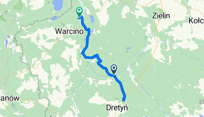 Bożanka, Trzebielino do pl Wolności, Kępice