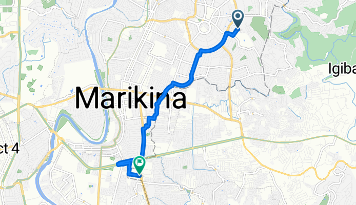 Tanguile Street, Marikina to V. V. Soliven Avenue II, Cainta