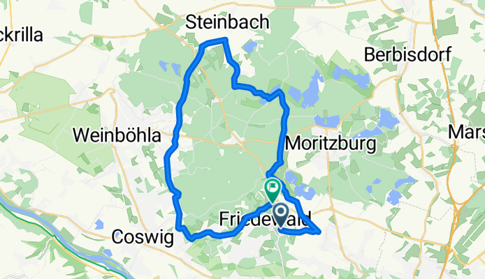 Käthe-Kollwitz-Straße, Moritzburg nach Auerweg, Moritzburg