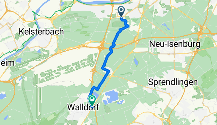 Lyoner Straße, Frankfurt am Main nach Frankfurter Landstraße, Mörfelden-Walldorf