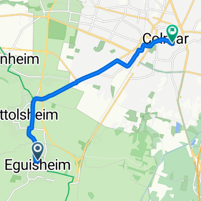Route de Wettolsheim to Rue de la Montagne Verte