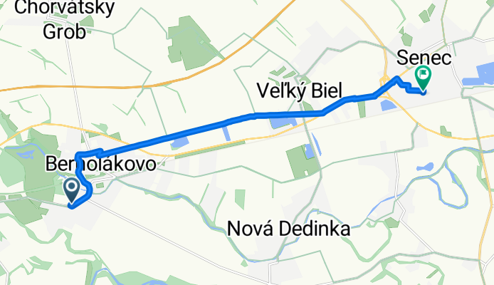 Trnavská, Bernolákovo až Senec, Senec