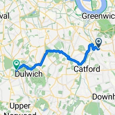 Clarendon Rise, London to Turney Road, London