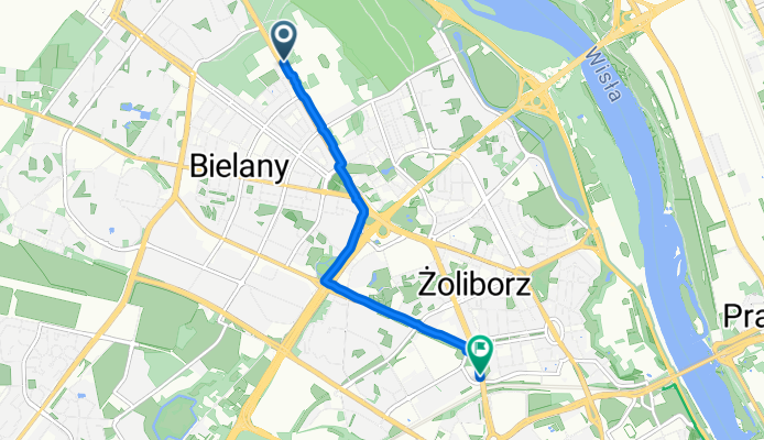 Marymoncka, Warsaw to al Jana Pawła II, Warsaw