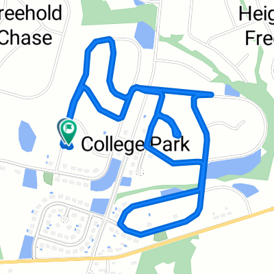 Route to Princeton Oval, Freehold