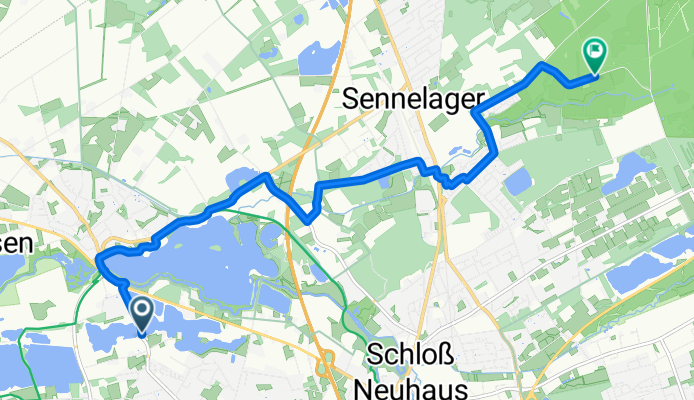 Altenginger Weg, Paderborn nach Panzerringstraße, Paderborn