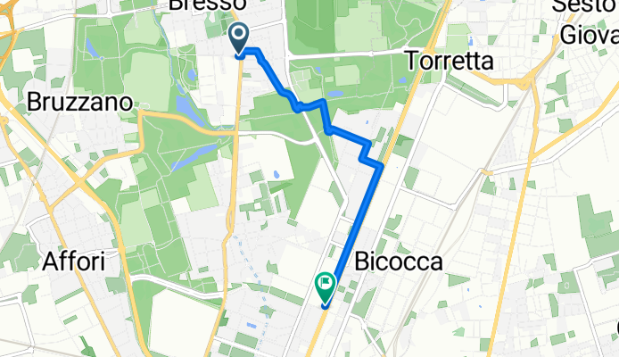 Via Attilia Rivolta, Брессо до Viale Fulvio Testi, Милан