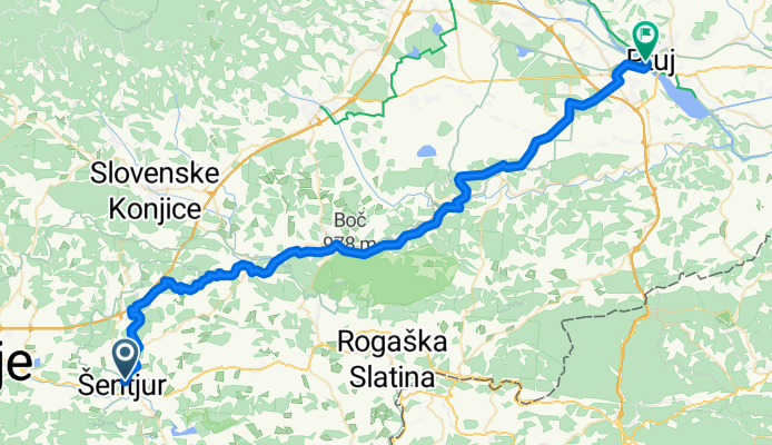 Šentjur to Ptuj