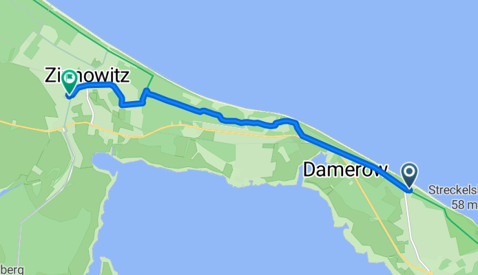 Am Strande, Koserow nach Alte Strandstraße, Zinnowitz