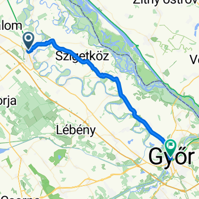 Route to Cathedral Basilica of Gyor