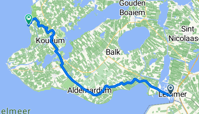 Flevostraat, Lemmer nach Westerdijk, Hindeloopen