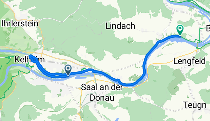 Donauradweg (D6), Kelheim nach Kanalstraße, Bad Abbach